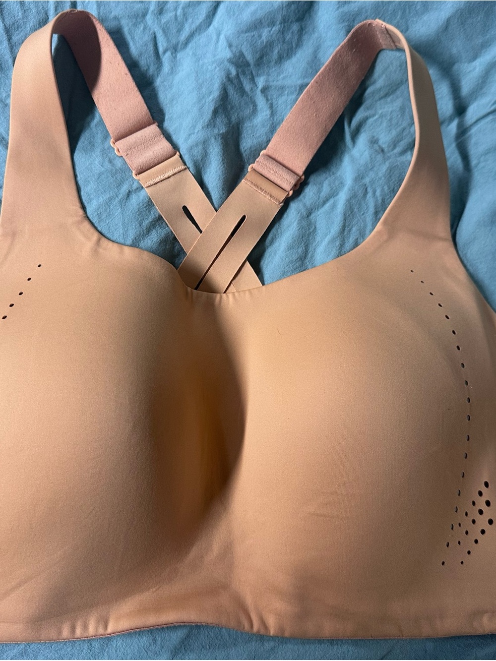 lululemon athletica Peach/orange high support Sports Bra with Crisscross Straps